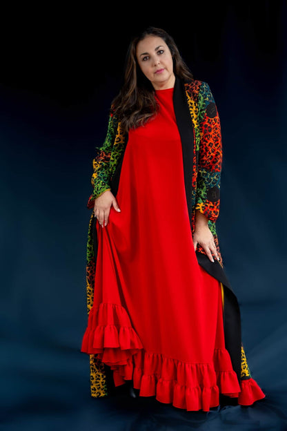 Kimono Triana Crepé Estampado Animals Albero.
