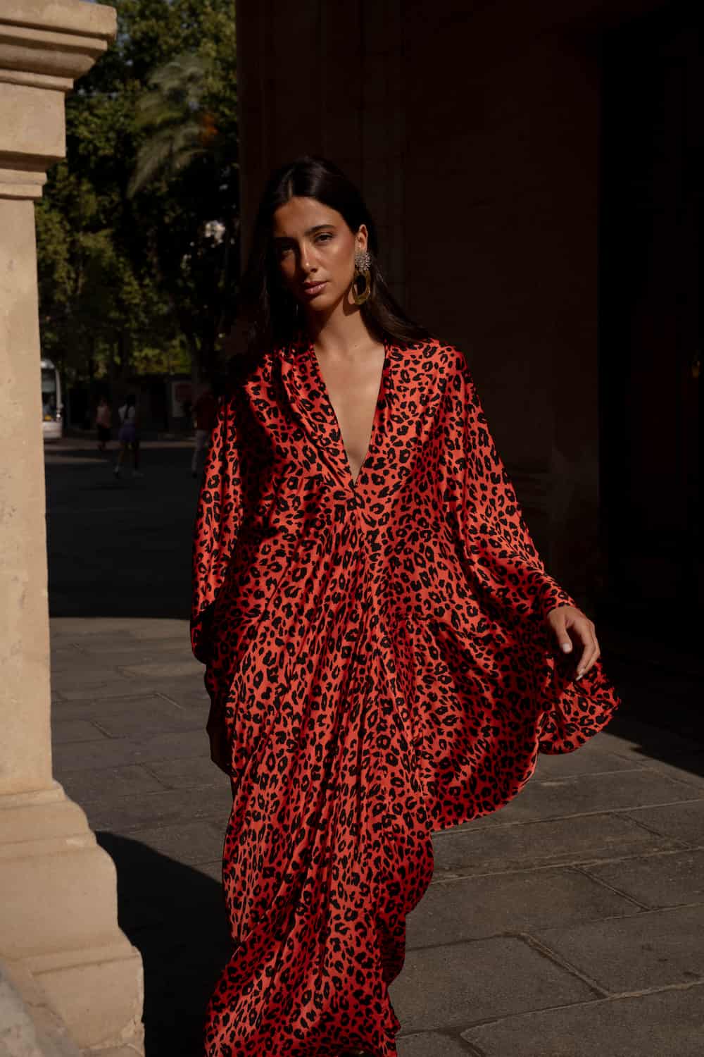 Vestido caftán animal print colección summer’25