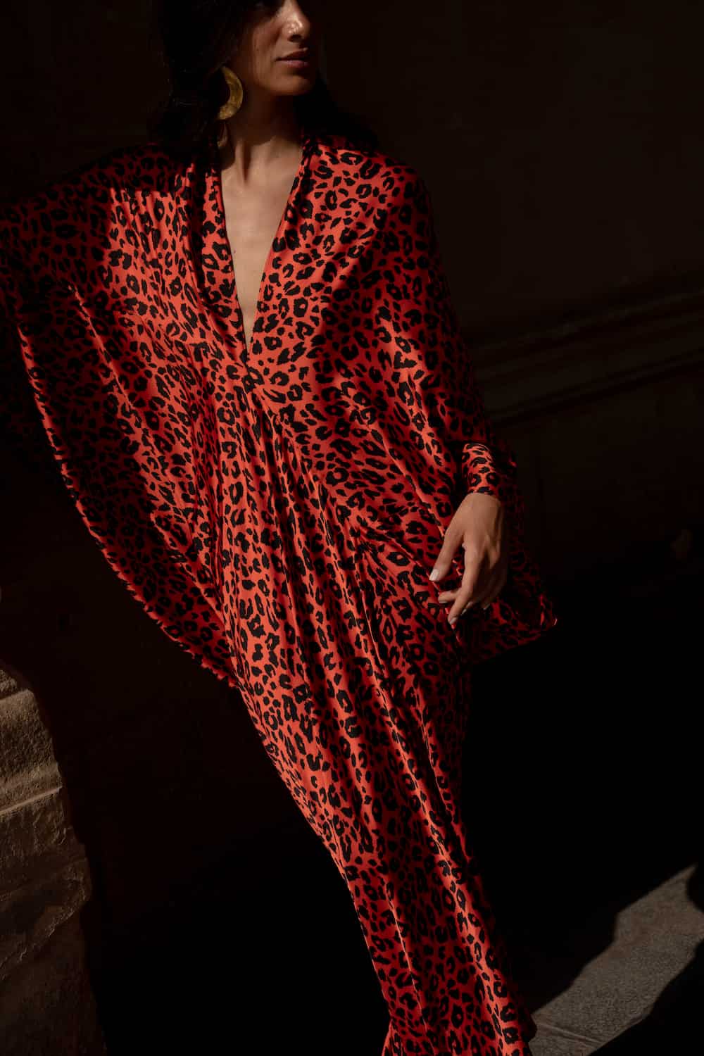 Vestido caftán animal print colección summer’25
