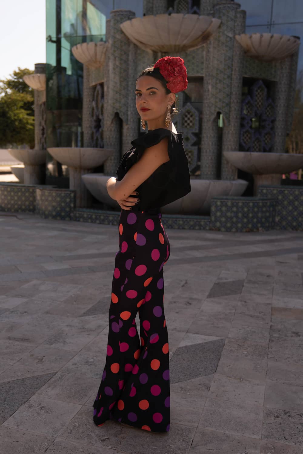 Pantalón de invitada lunares CORINTO