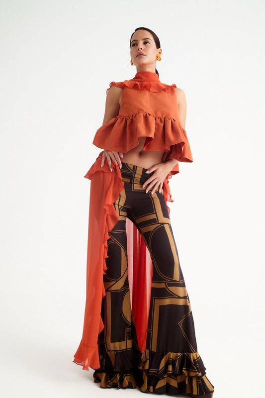 Pantalón con estampado de invitada