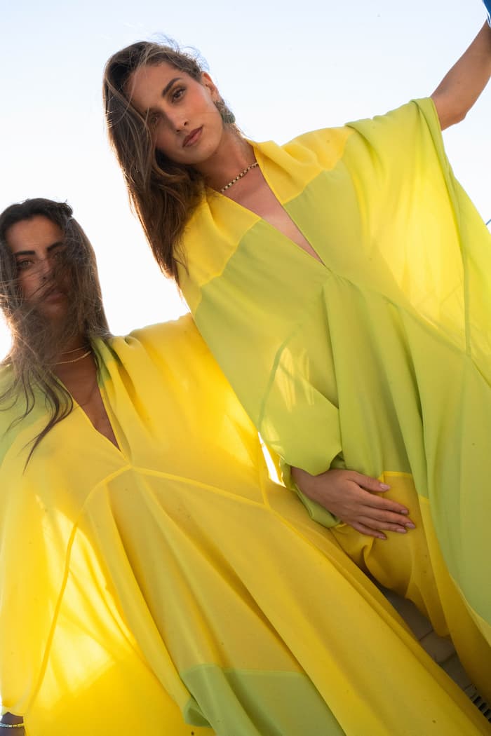 Vestido SHAIRA Lima y Amarillo