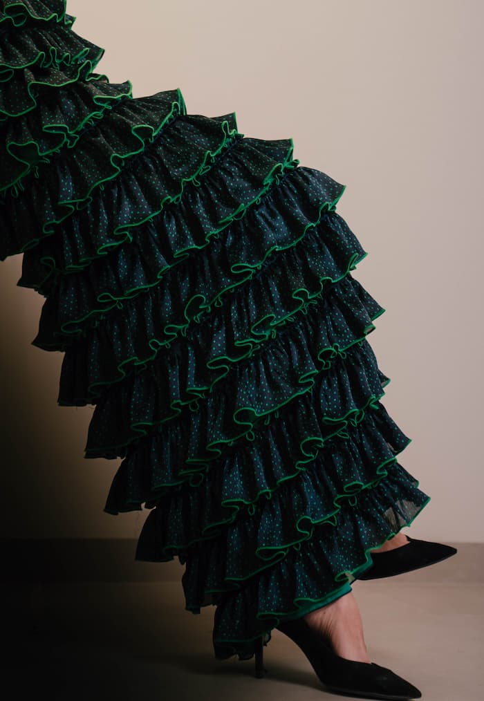 Vestido de invitada aire andaluz