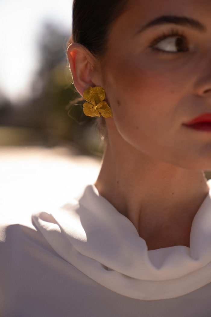 pendientes flamenca amarillos