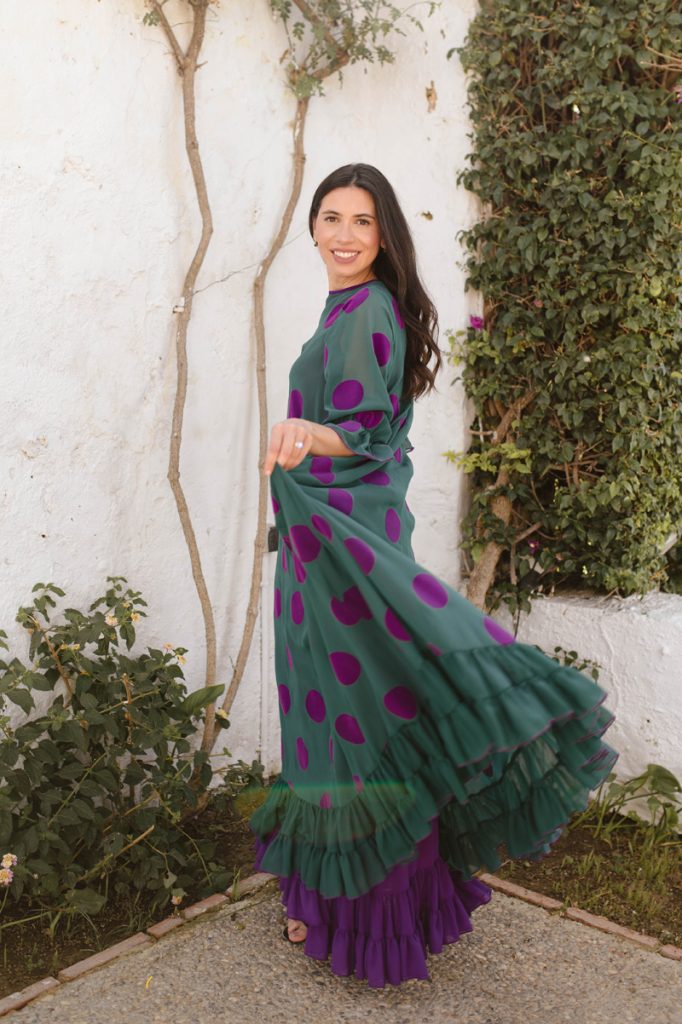 Vestidos de invitada de boda largos con lunares
