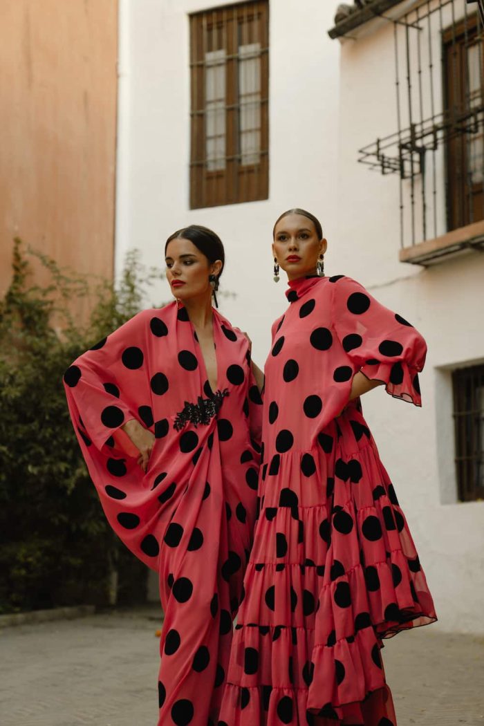 vestido flamenca coral versátil
