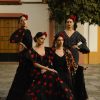 vestido flamenca negro lunar rojo