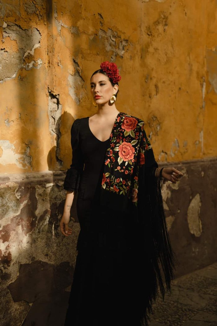 traje flamenca negro