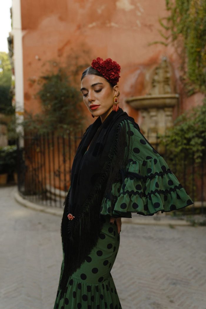 traje flamenca verde