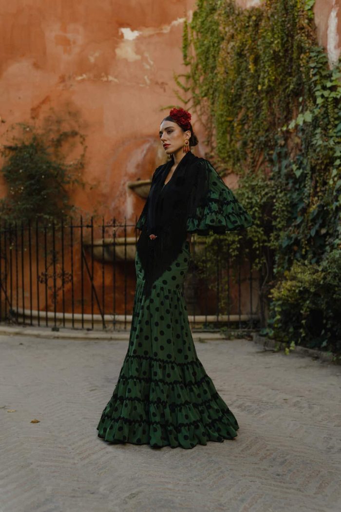 vestido flamenca verde