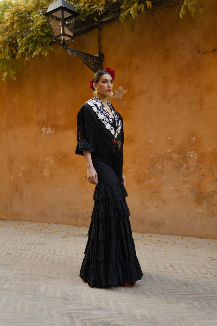traje flamenca negro