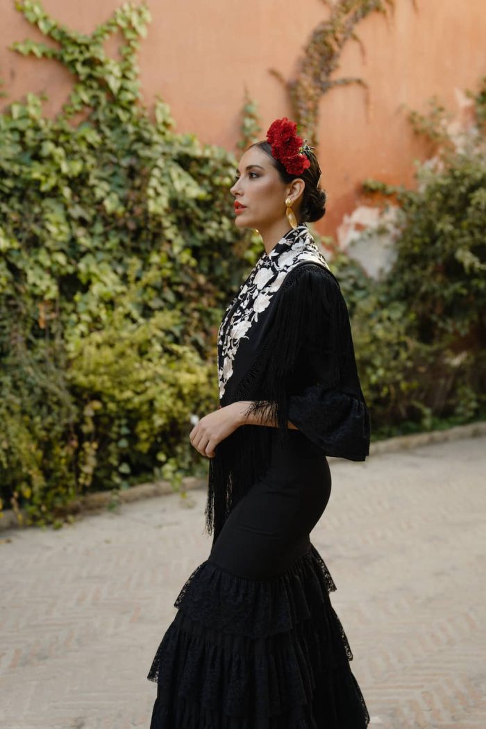 vestido flamenca color negro
