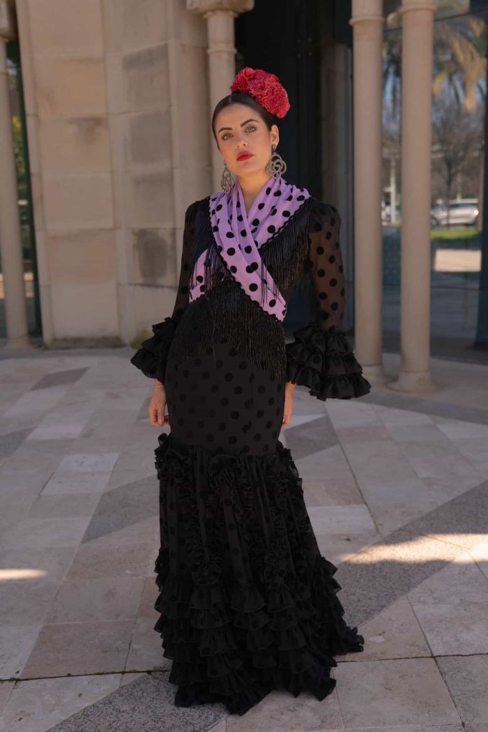 Vestido de flamenca negro