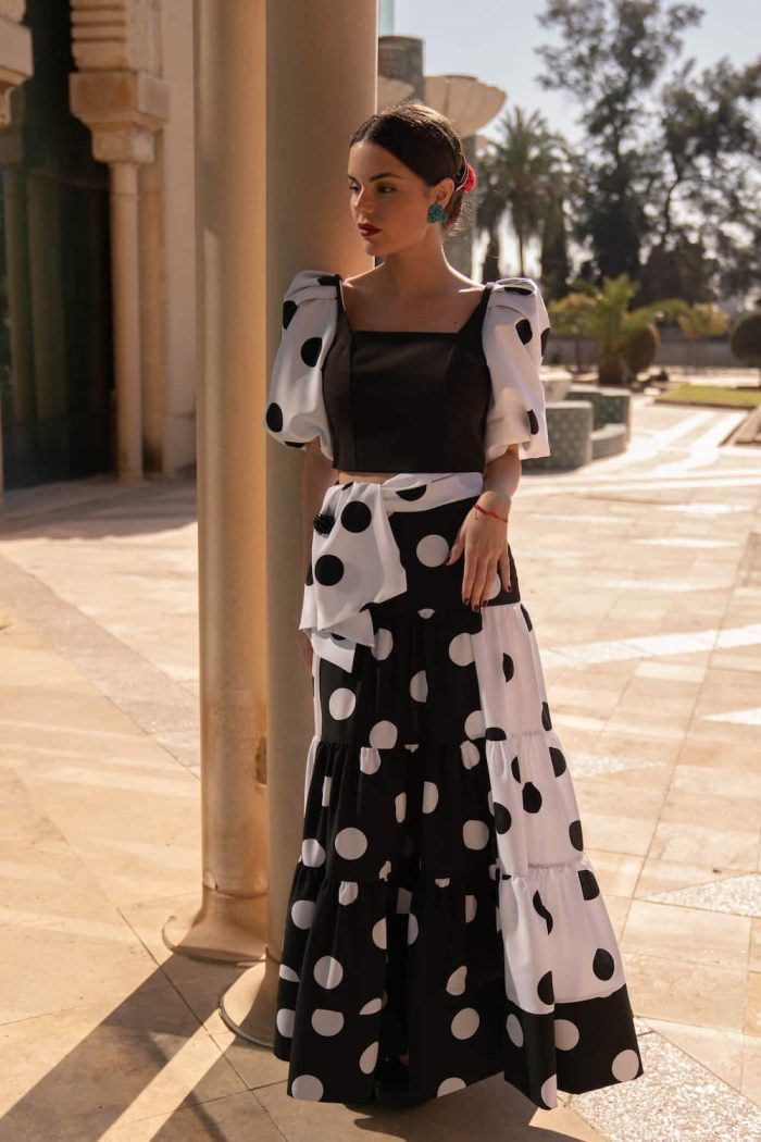 flamenca blanco y negro