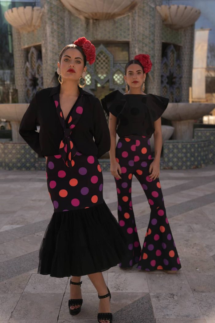 falda flamenca volante negro