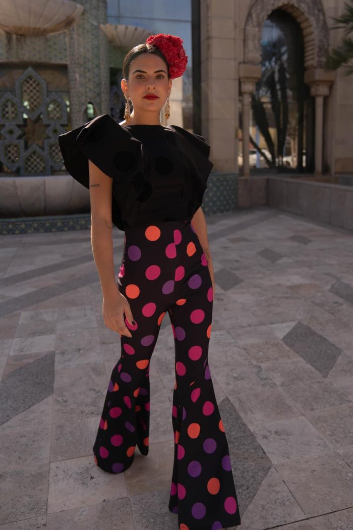 pantalon invitada flamenca lunares