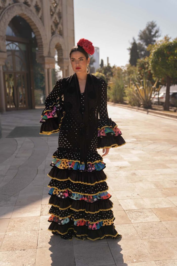traje de flamenca volantes pequeños