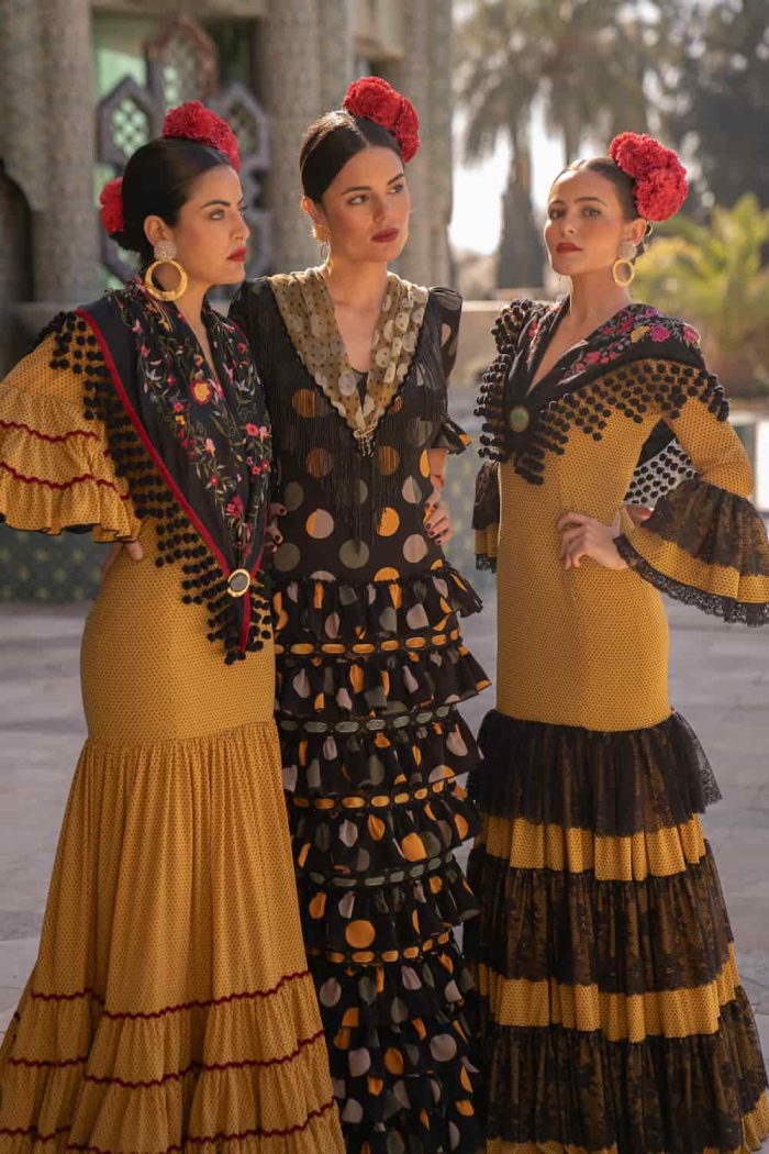 traje flamenca mostaza