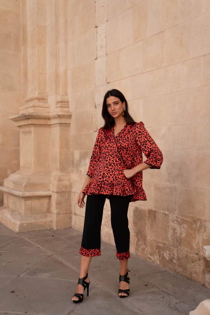 blusa invitada leopardo