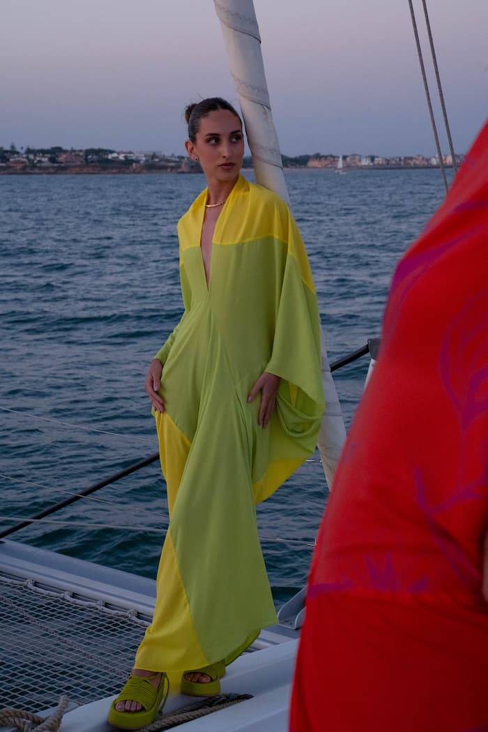 caftan de invitada verano lima limon