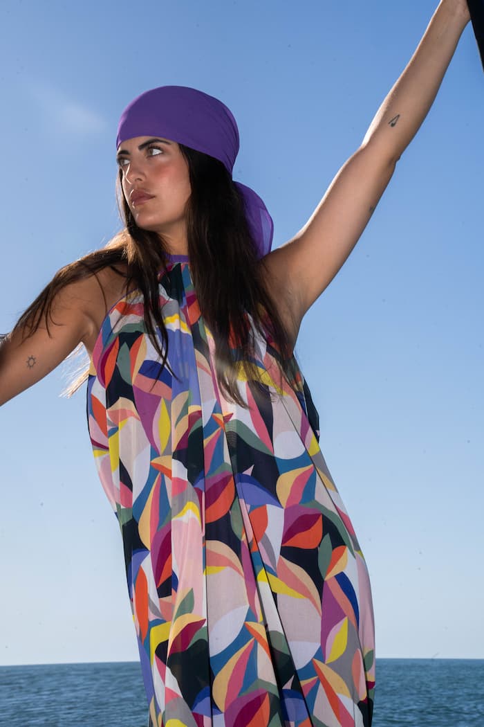 vestido de verano morado