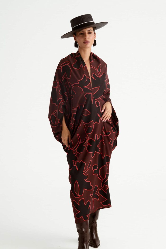 vestido de invitada kimono