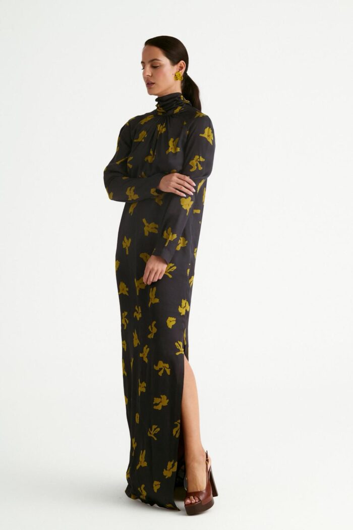 Vestido túnica satén de seda