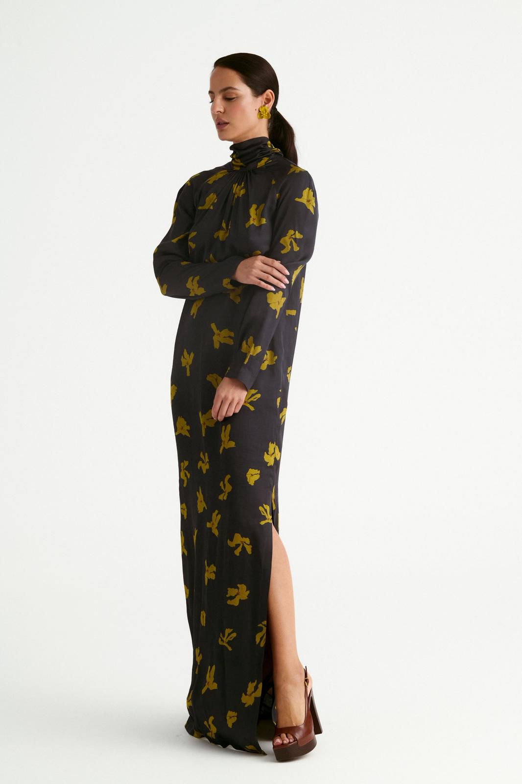 Vestido túnica satén de seda